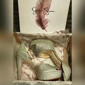 -- Jessica Simpson -- " Beeya " Two-Piece Platform Sandals